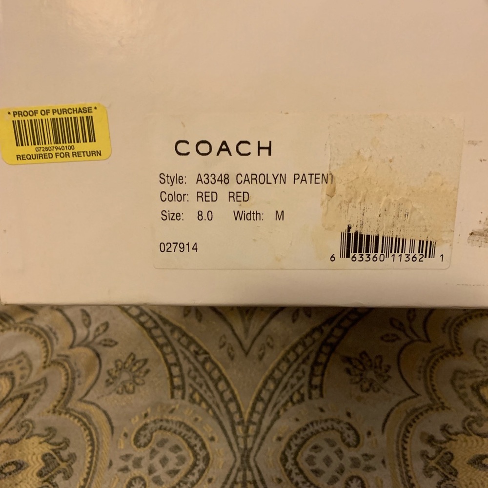 Red coach wedges Carolyn PAtent